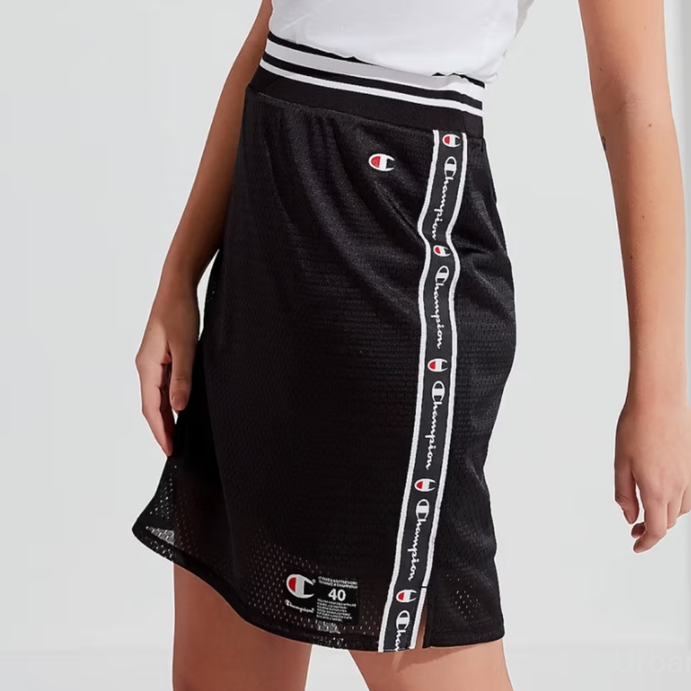 Champion Black Mesh Highwaist Skirt